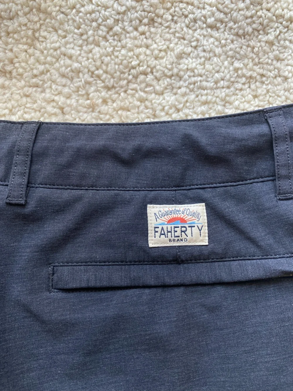 Faherty All Day Shorts 34 Mens Gray